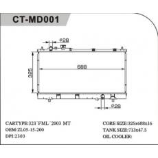 CT/MD-001馬自達(dá)散熱器