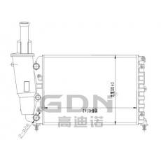 GDN.6.FT.042M-23 菲亞特 鋁質散熱器