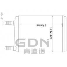 GDN.7.LA.013H-40 拉達(dá) 暖風(fēng)機(jī)水箱