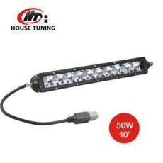LED10寸50W 聚光 單排長(zhǎng)條燈 越野車燈保險(xiǎn)杠燈 改裝燈