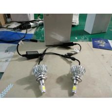 30w LED汽車大燈 太陽花燈 H1 H7 無風(fēng)扇自體散熱